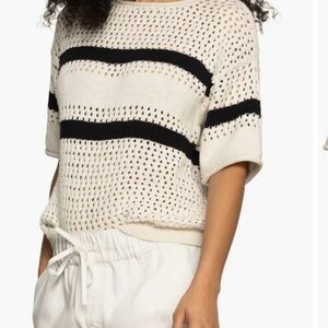 Sanctuary Cream and Black Knit Top